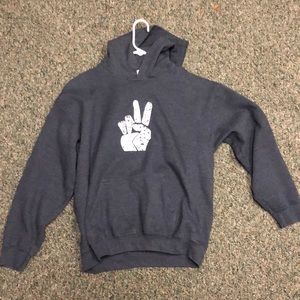 Give peace blue men sweatshirt